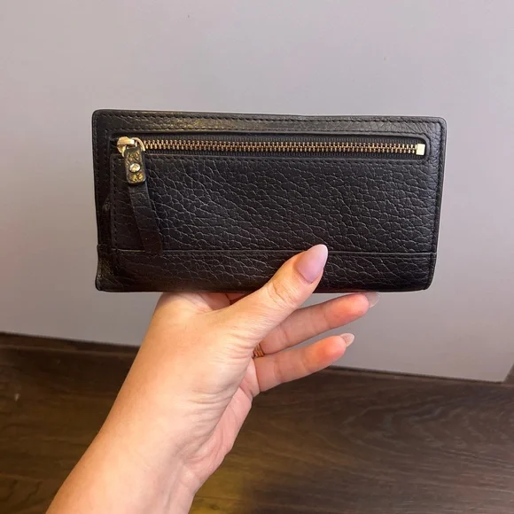 Kate Spade Black Textured Leather Card Holder - Picture 3 of 5
